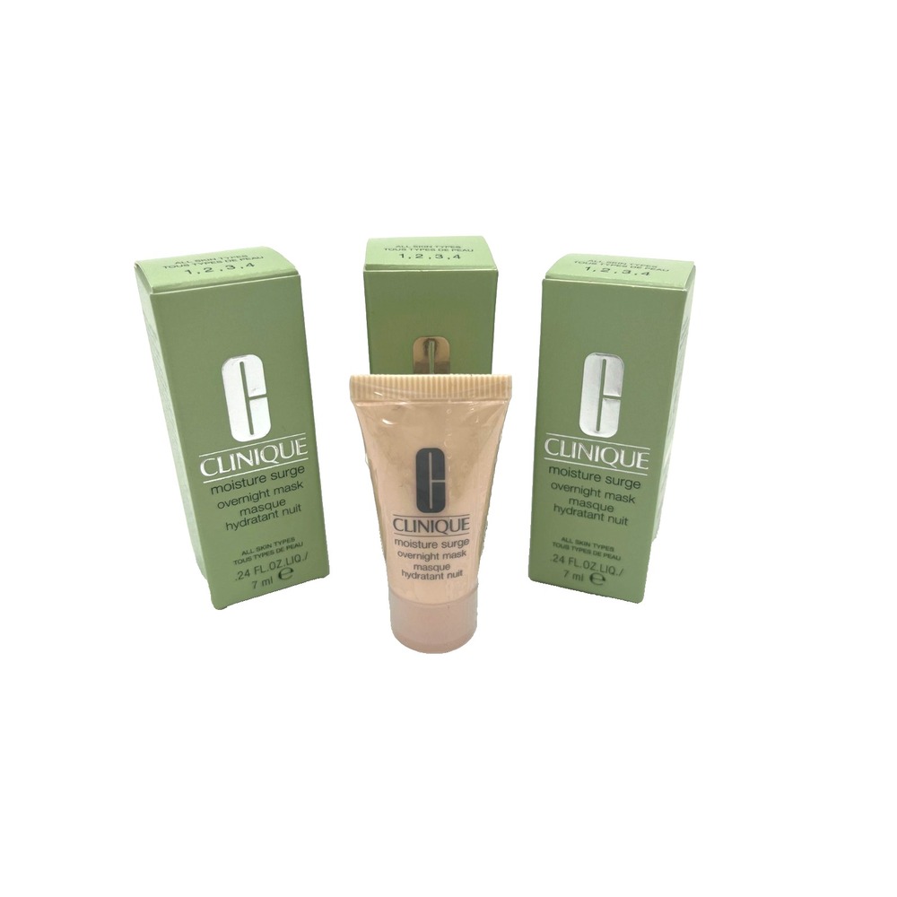 Clinique Moisture Surge Overnight Mask 0.24 oz / 7 mL each set of 3 Travel Size